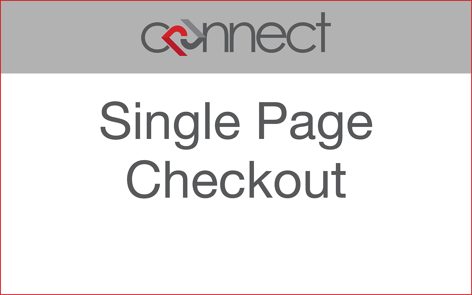 Single Page Checkout